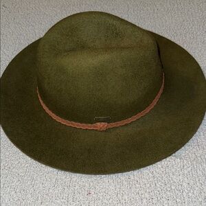 ADORA Forest Green Fedora with Tan Band
